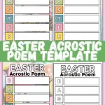 Free Easter acrostic poem templates to download