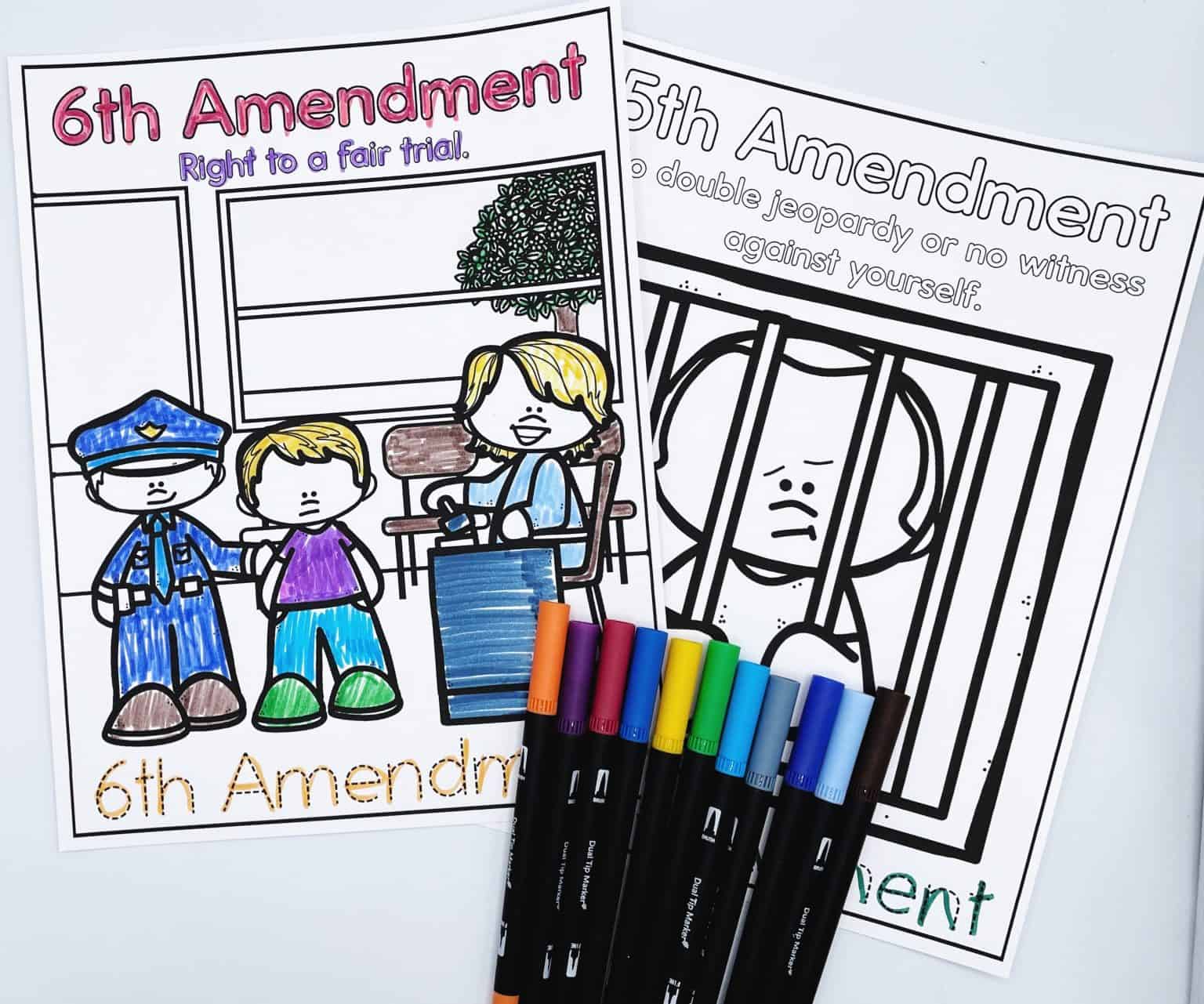 Free Bill of Rights for Kids Coloring Pages - Homeschool of One