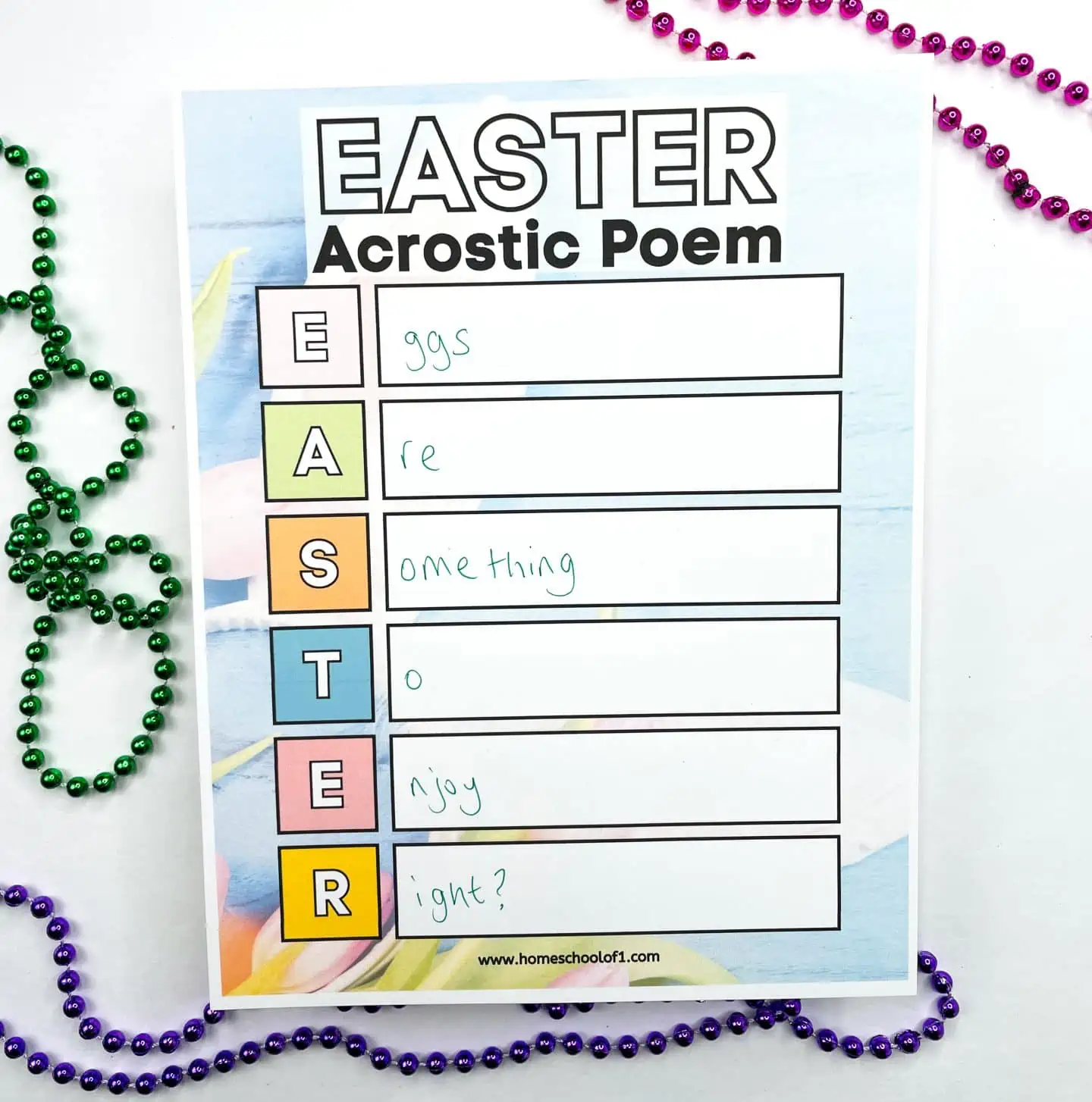 easter acrostic poem example