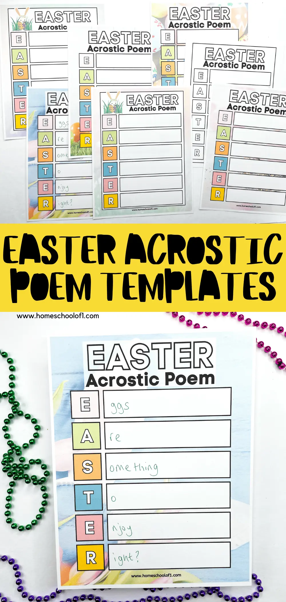 easter acrostic poem template