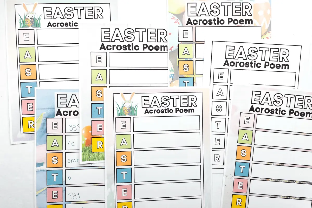 easter acrostic poem templates