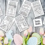 Free Easter printable cards to color in