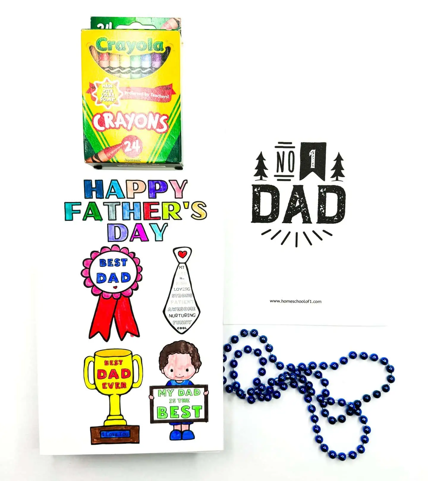 father's day card to color