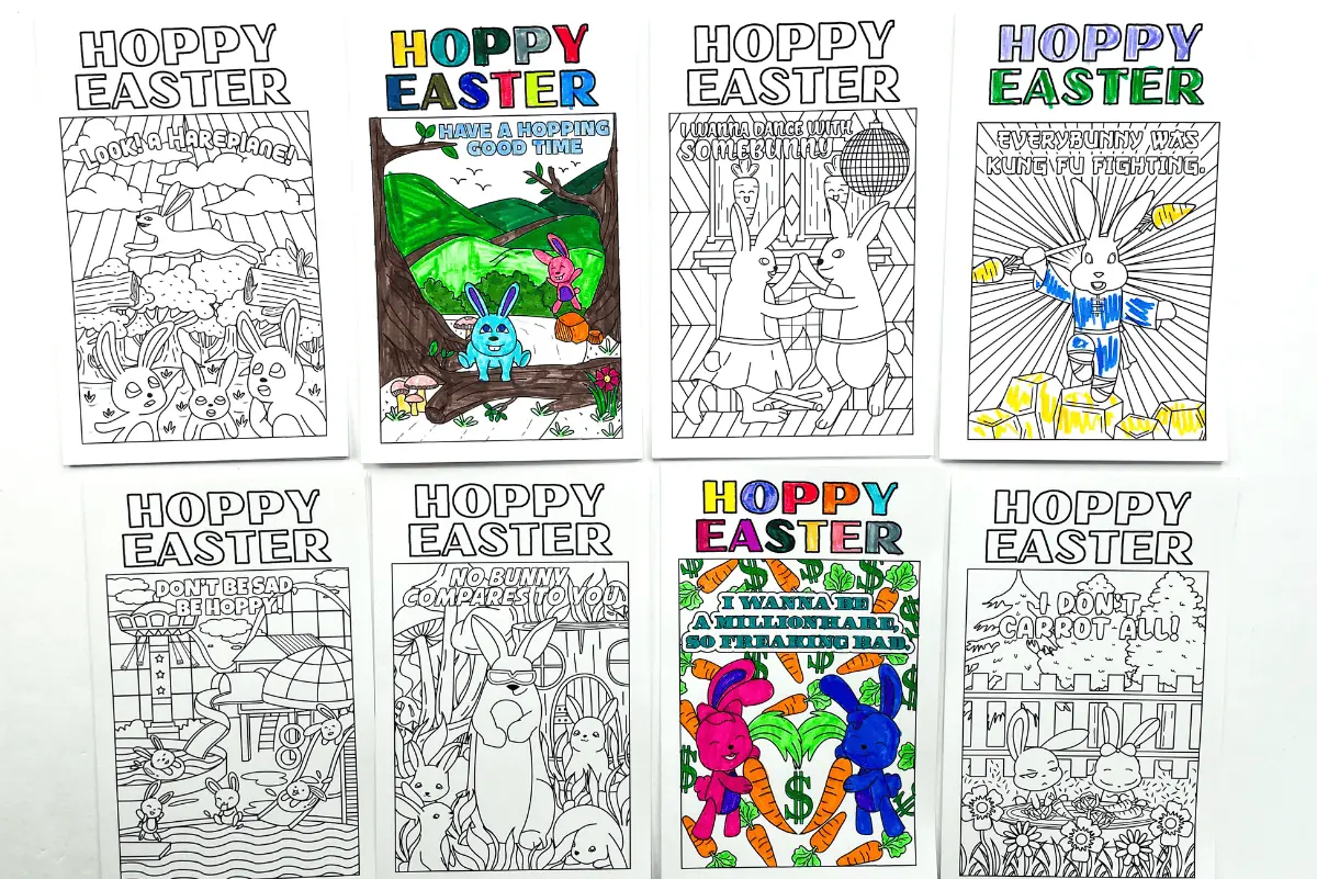 free printable easter cards to color