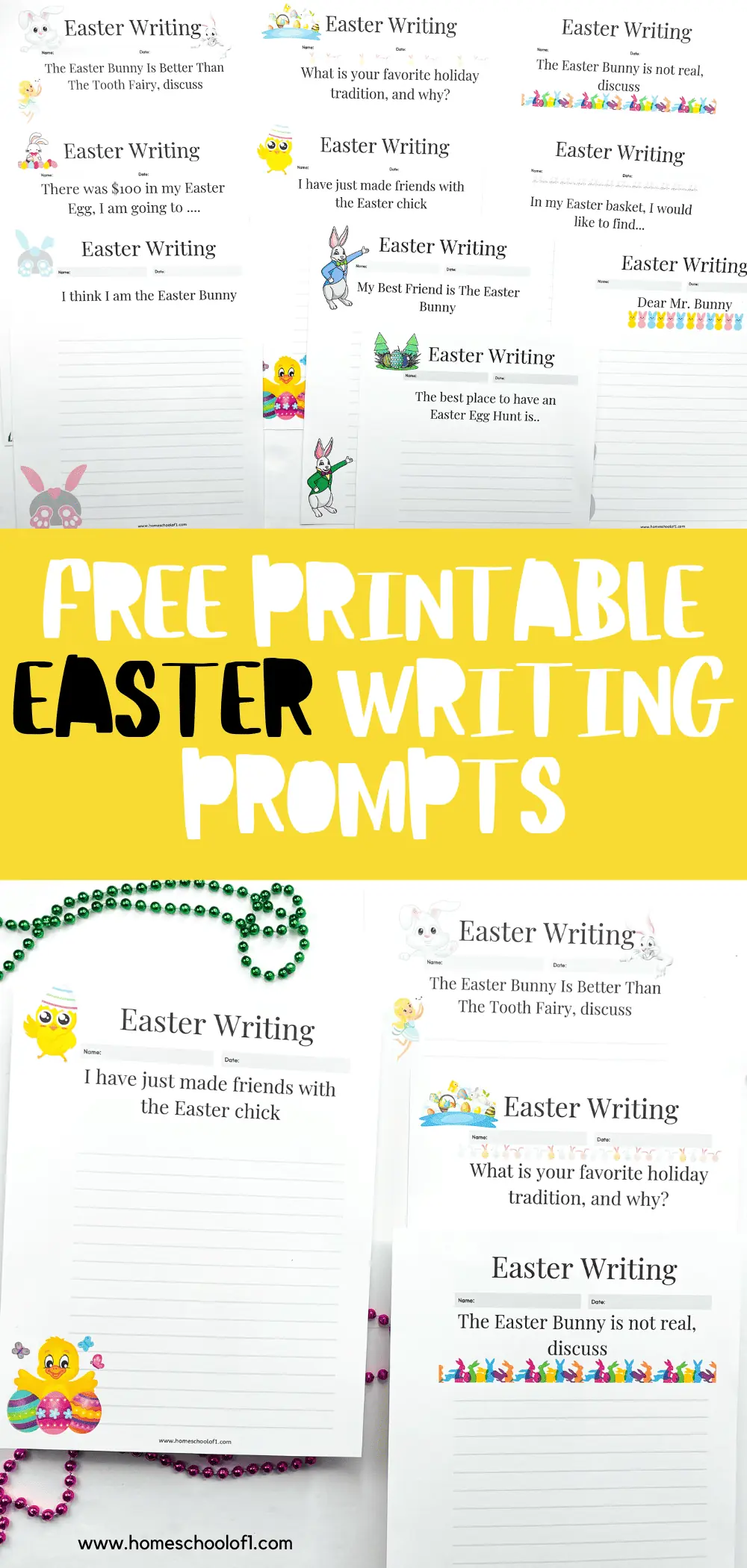 free printable easter writing prompts