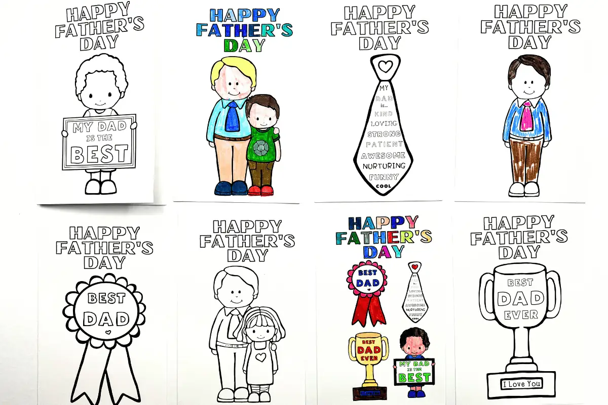 free printable fathers day cards to color