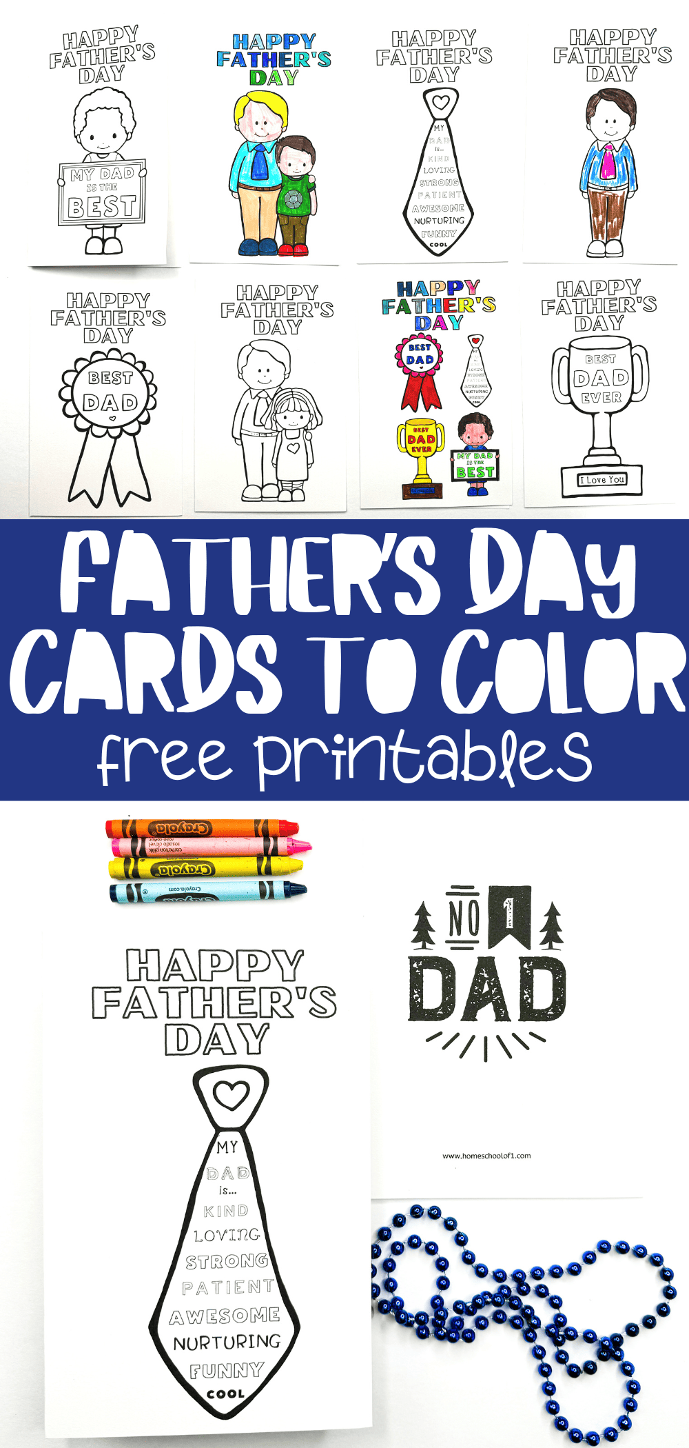 8 Free Printable Father's Day Cards to Color That Dad Will Love