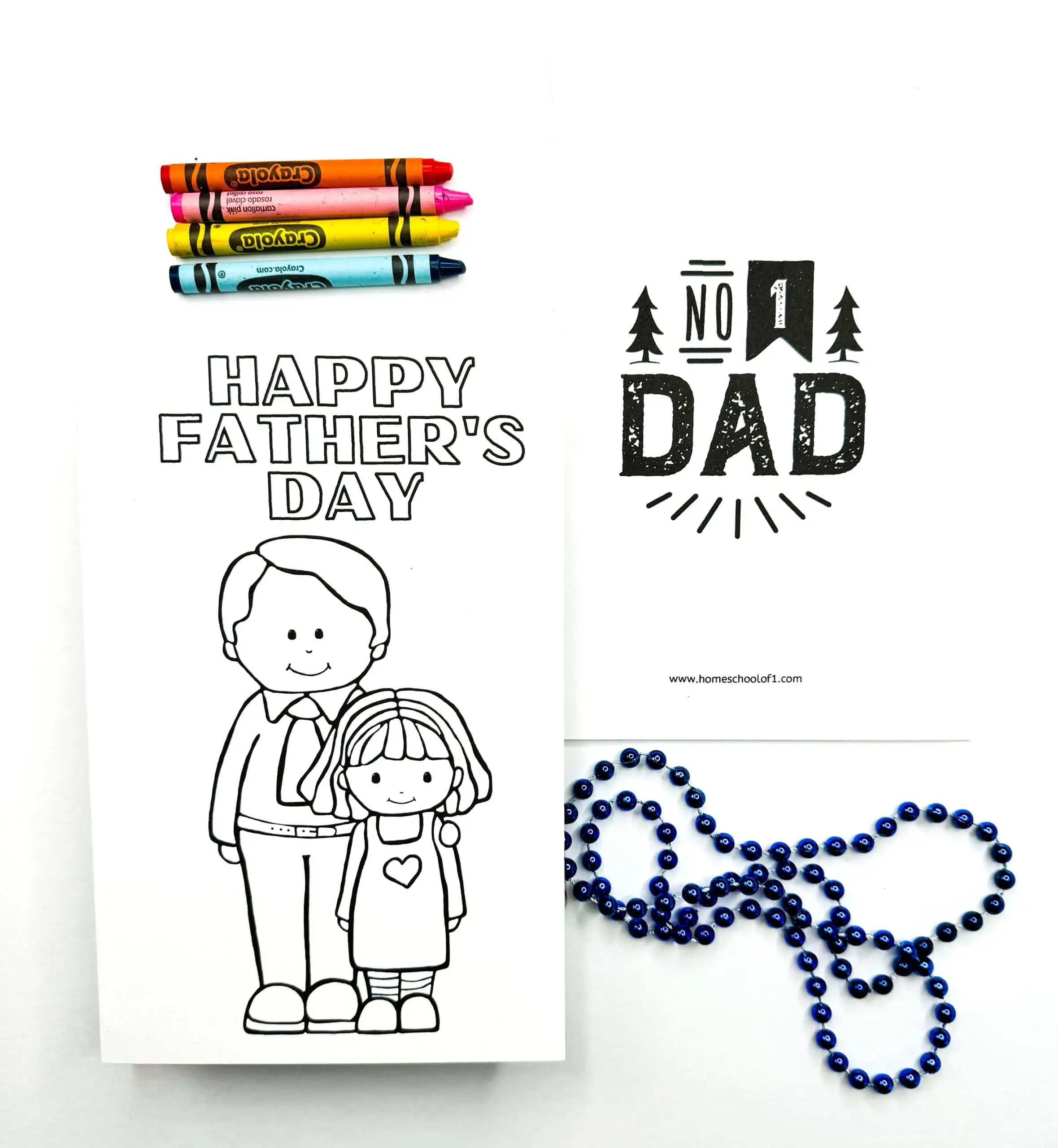 happy fathers day coloring card