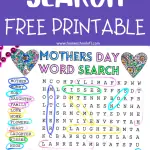 mothers day word search free printable