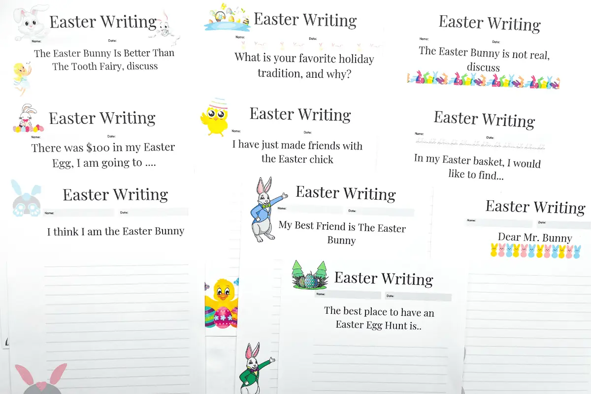 printable easter writing prompts