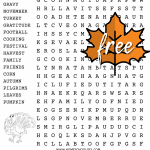 thanksgiving word search