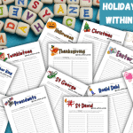 Holiday words within words