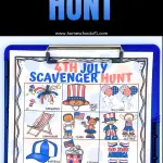 4th of july scavenger hunt printable for children