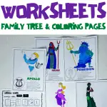 GREEK GODS WORKSHEETS