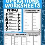 ORDER OF OPERATIONS WORKSHEETS