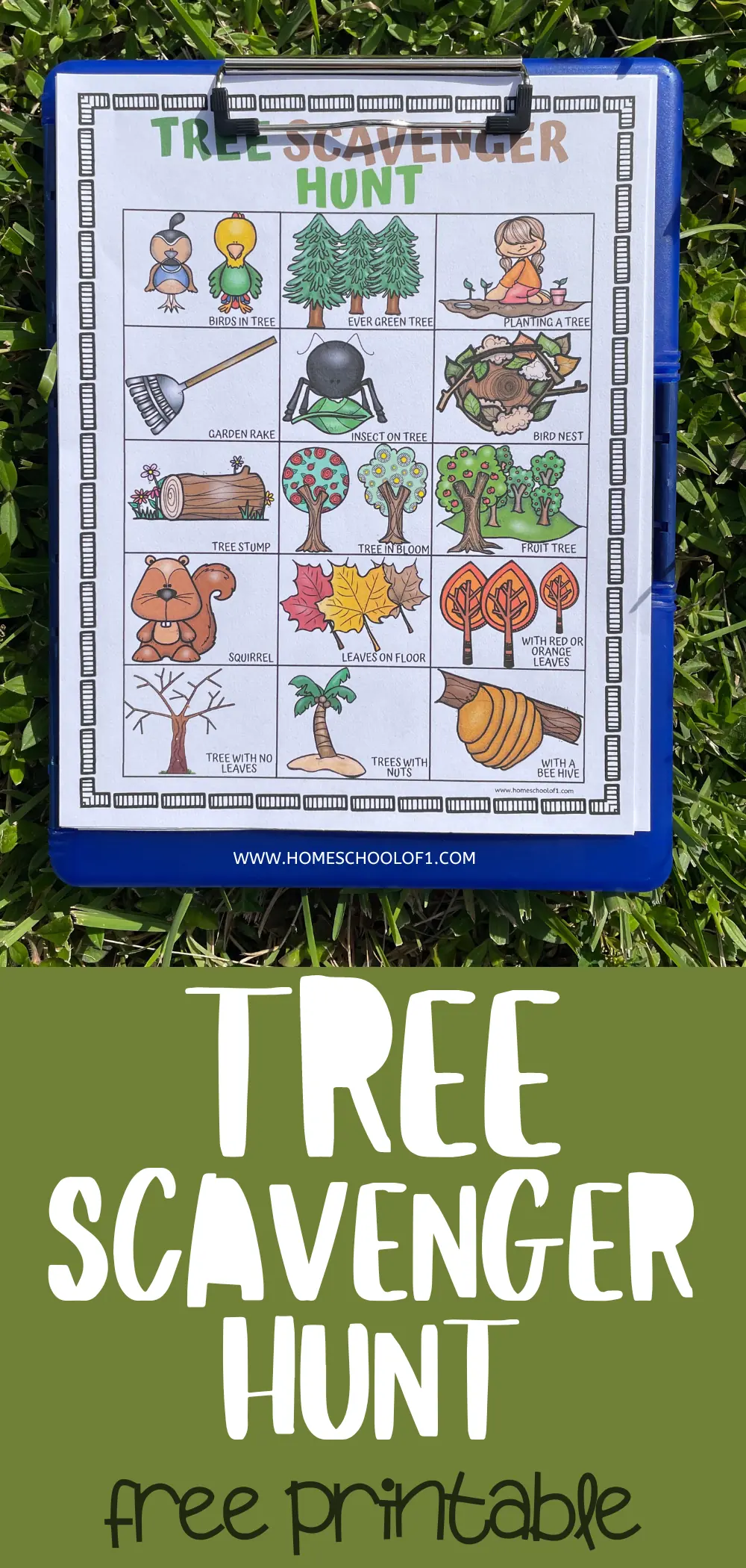 TREE SCAVENGER HUNT PRINTABLE