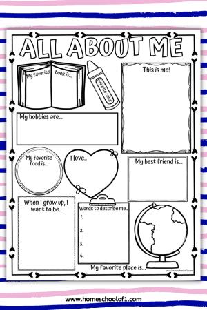 All About Me Worksheet for Elementary Kids (Free Printable ...