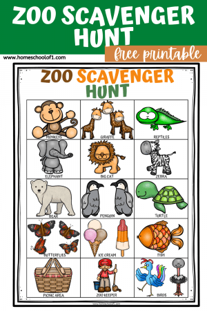 2 Free Zoo Scavenger Hunt Printables The Kids Will Love