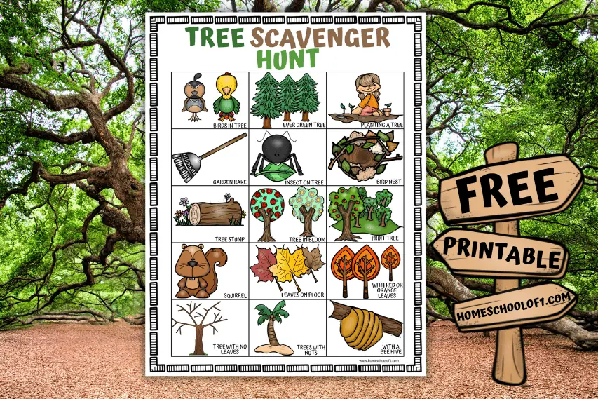 arbor day scavenger hunt printable