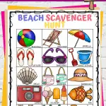 beach scavenger hunt printable