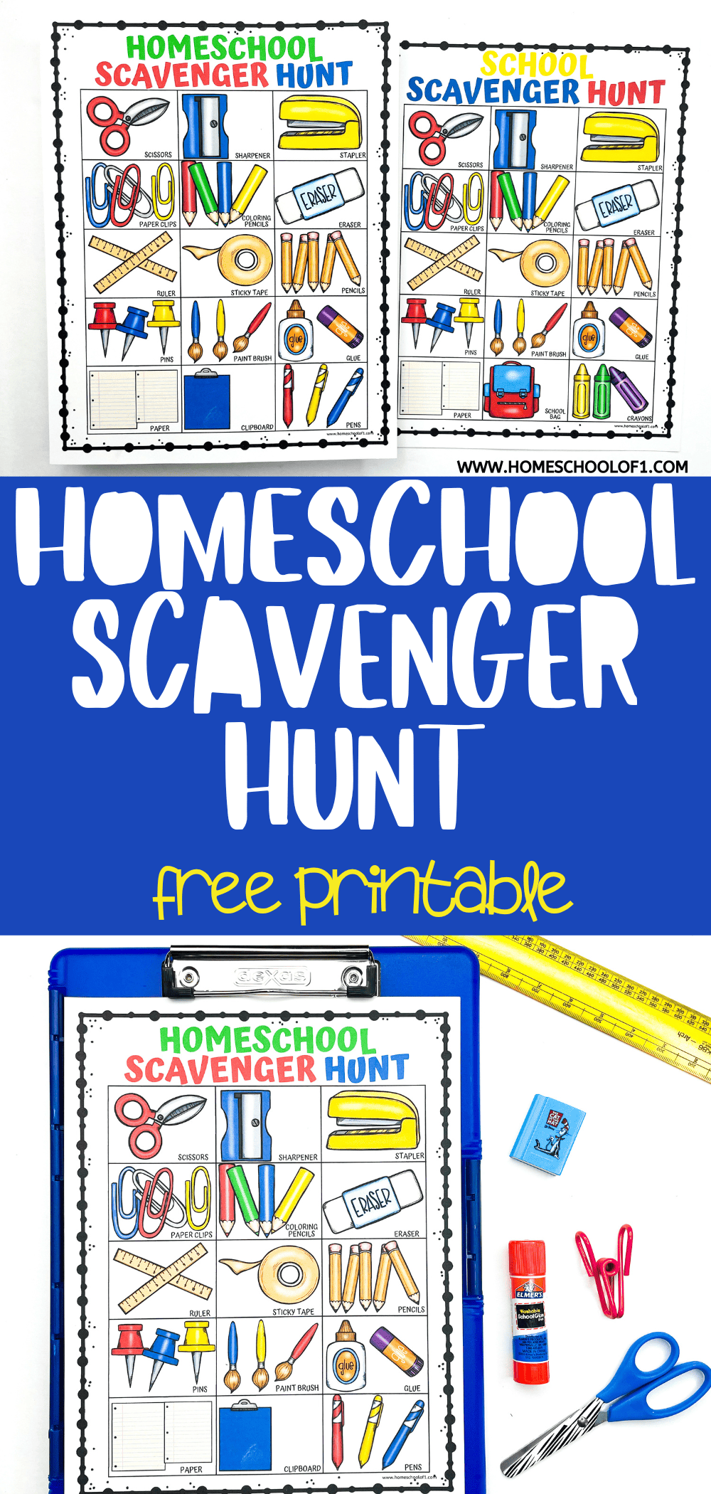 Free First Day of School Scavenger Hunt Printable