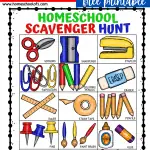 first day of homeschool scavenger hunt