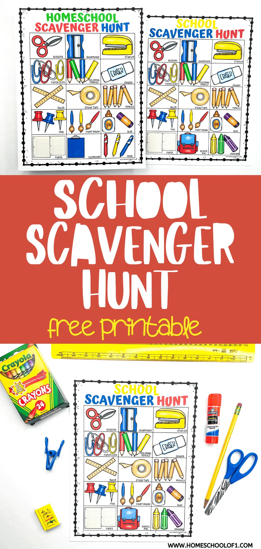 first day of school scavenger hunt