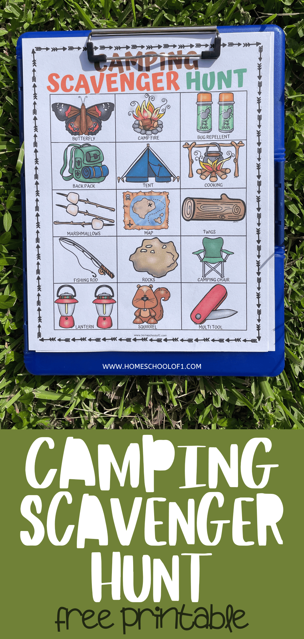 Free Camping Scavenger Hunt Printable For Kids