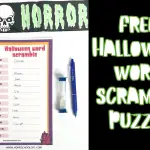 free halloween word scramble