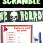 halloween word scramble