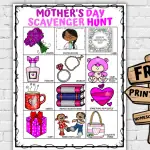 mother's day scavenger hunt printable