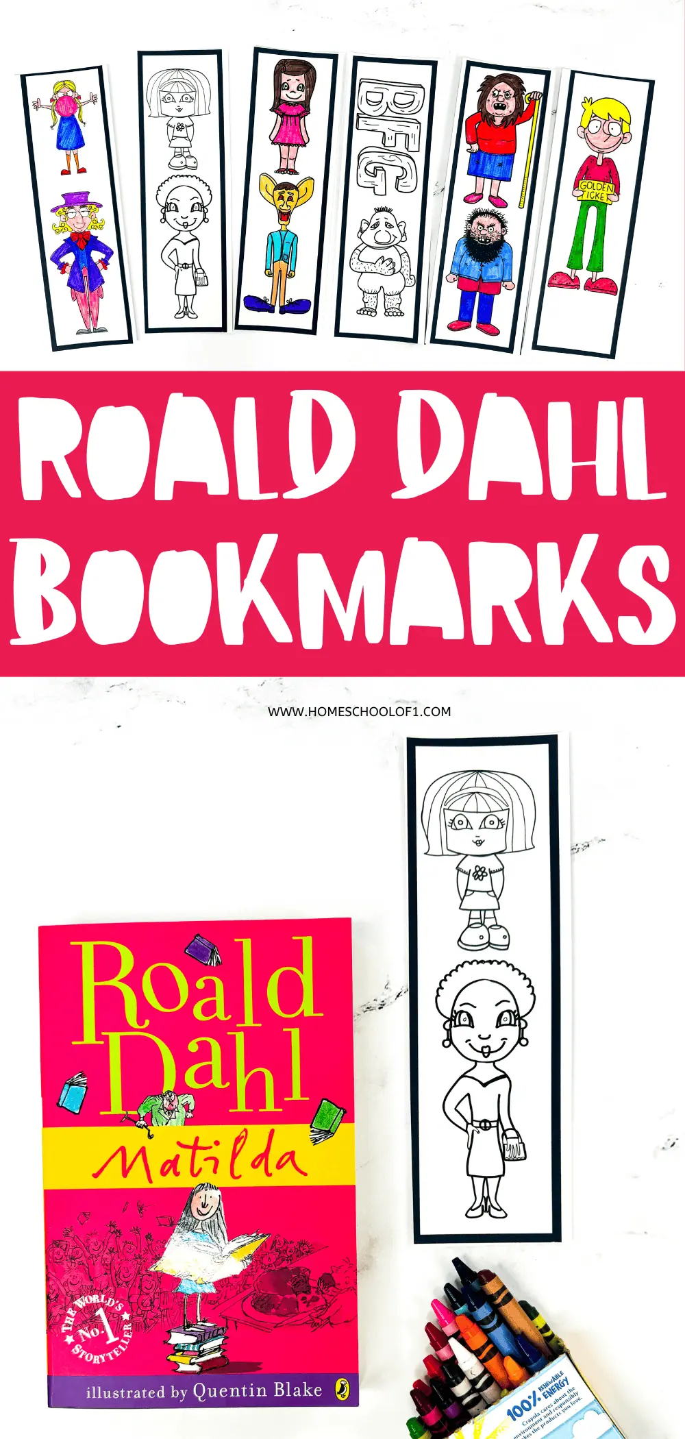 roald dahl bookmark printables