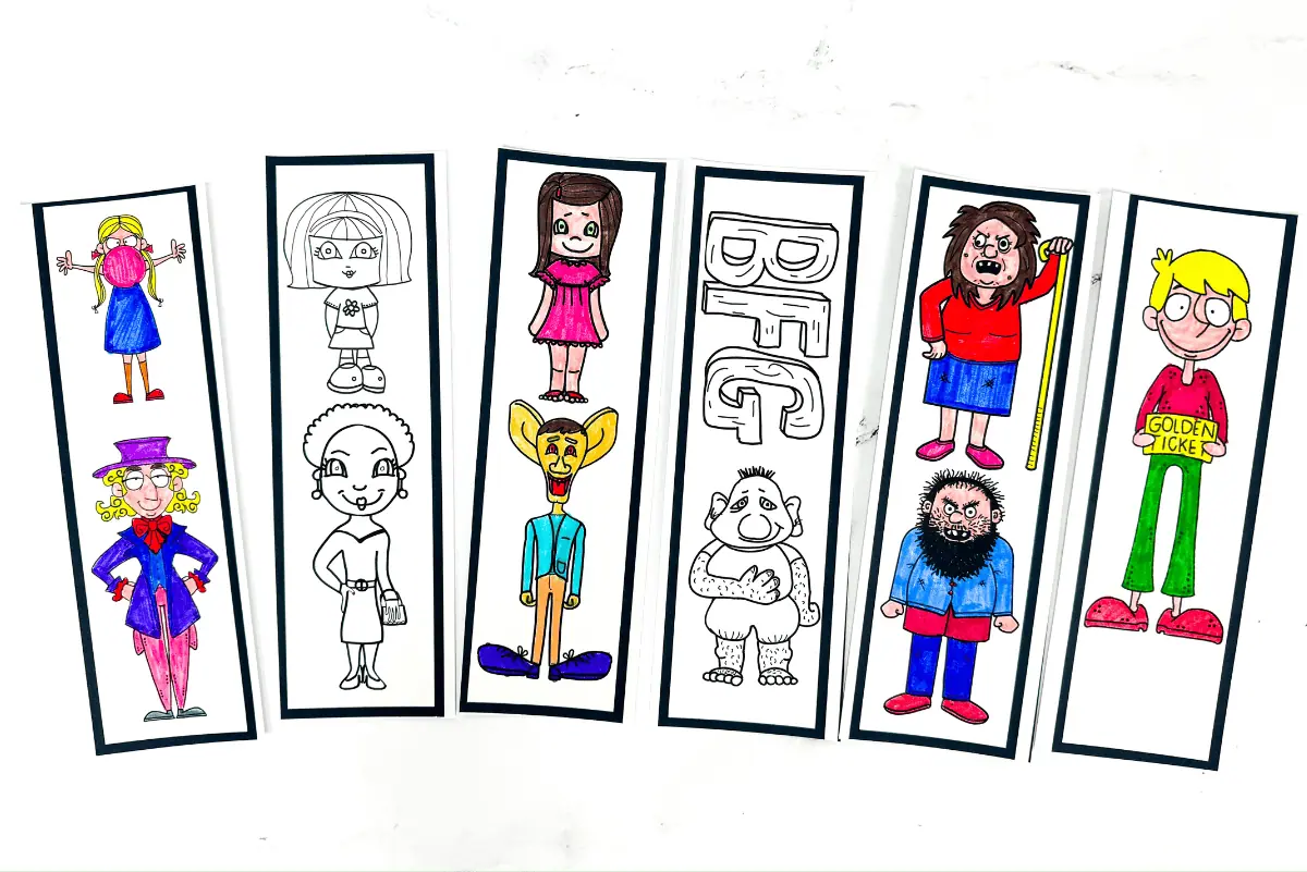 6 Phizz-Whizzing Roald Dahl Bookmarks To Color (Free)