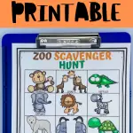 zoo scavenger hunt printable