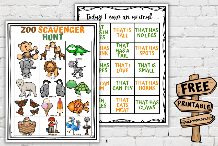 2 Free Zoo Scavenger Hunt Printables The Kids Will Love