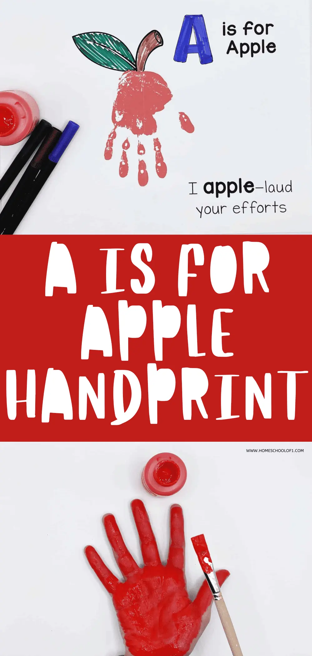 A IS FOR APPLE HANDPRINT