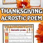 THANKSGIVING ACROSTIC POEM TEMPLATE