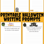 free printable Halloween writing prompts