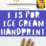 i is for ice cream handprint art