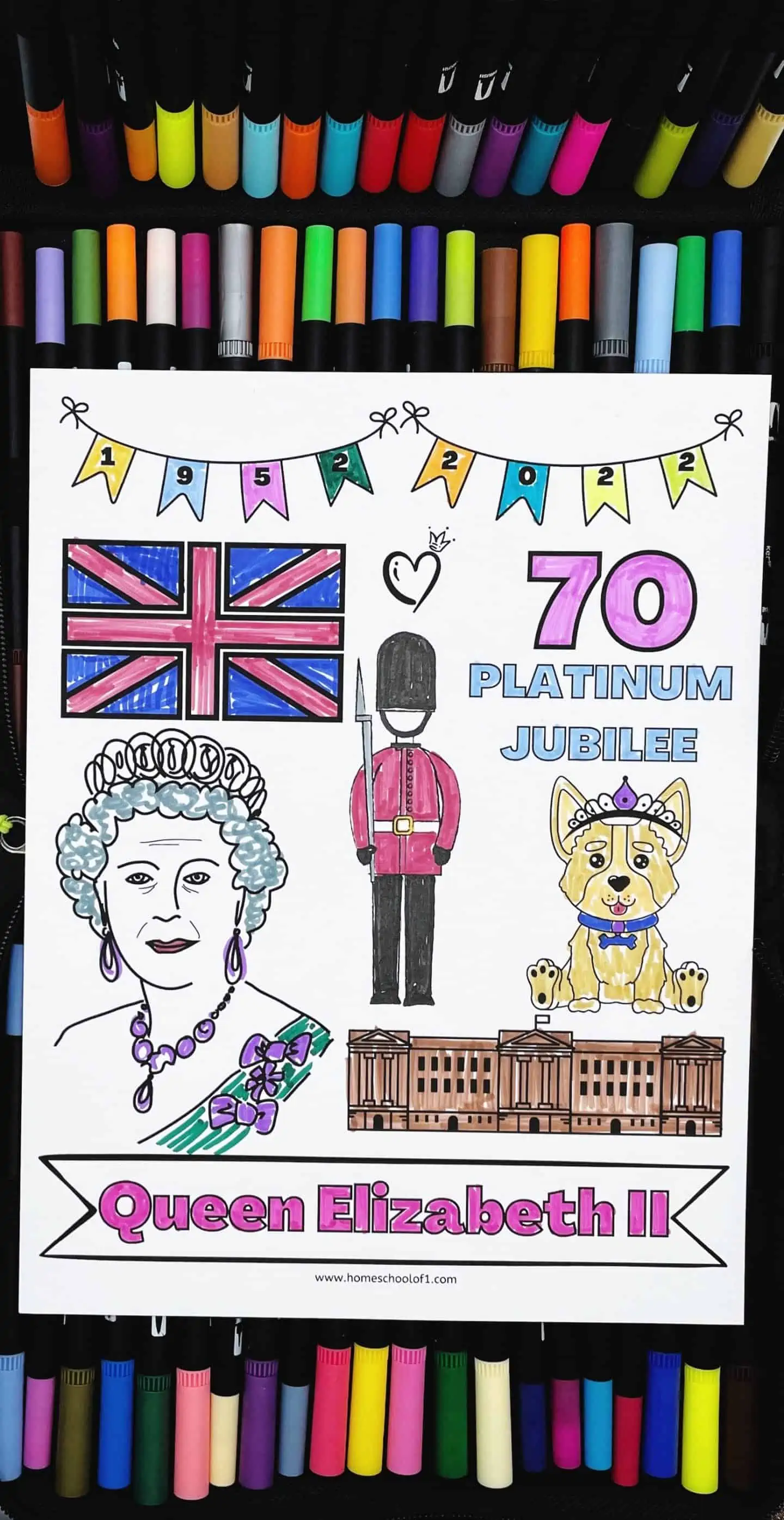 platinum jubilee coloring page