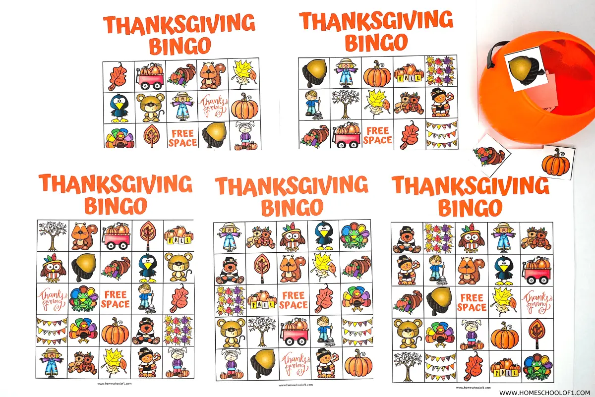 thanksgiving bingo free printable