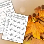 thanksgiving word search