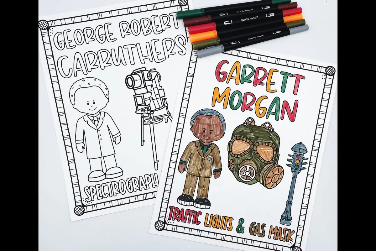 black history inventors coloring pages