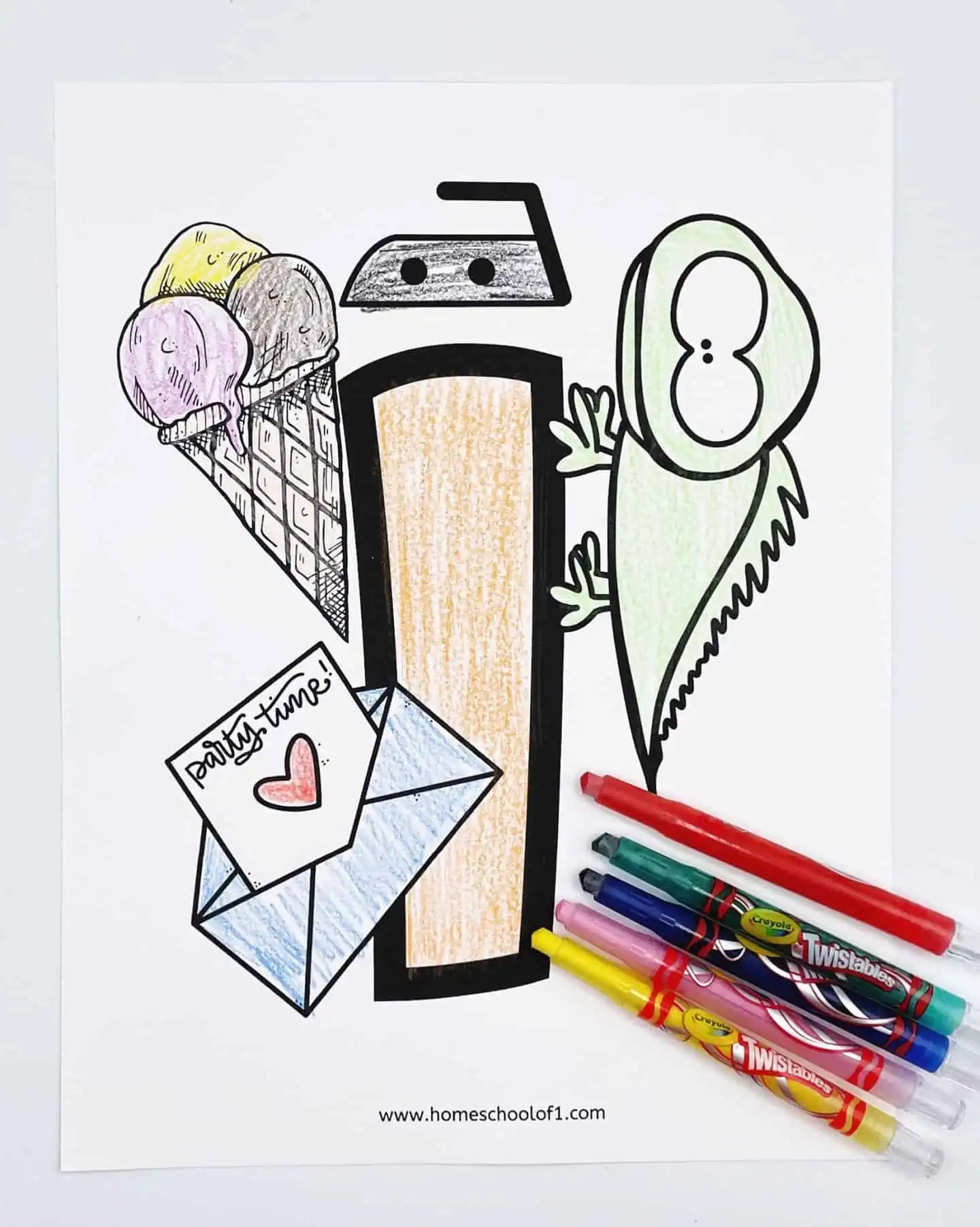 coloring page letter I