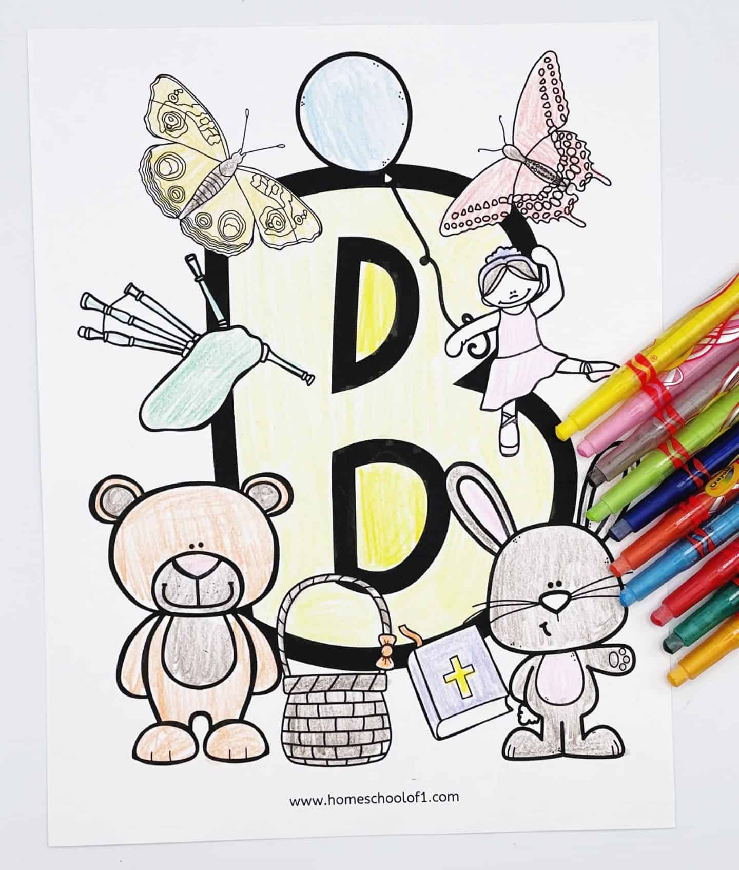 coloring page letter b