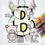 coloring page letter b