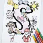 coloring page letter s