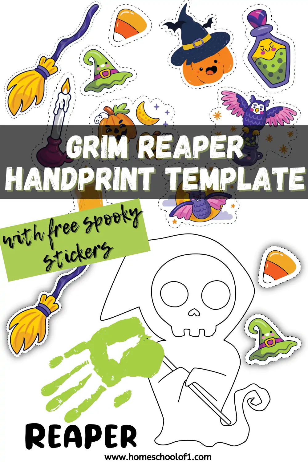 grim reaper handprint art