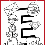 letter e coloring page