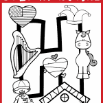 letter h coloring page